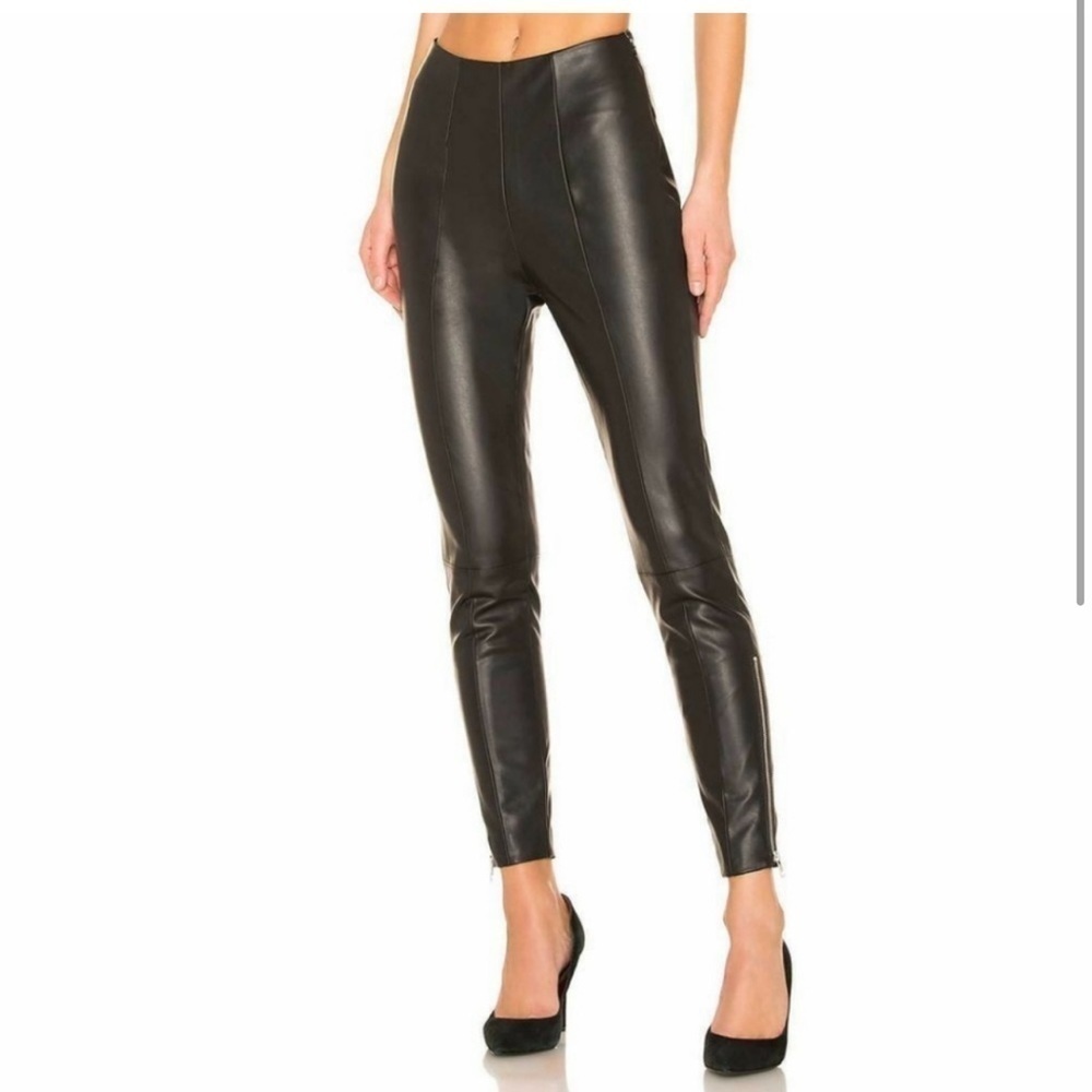 Lovers + Friends Black Keaton Faux Leather Pants Size S